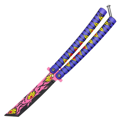 Demon Slayer - 8.75" Kokushibo's Flesh Katana | Balisong Butterfly Trainer Knife