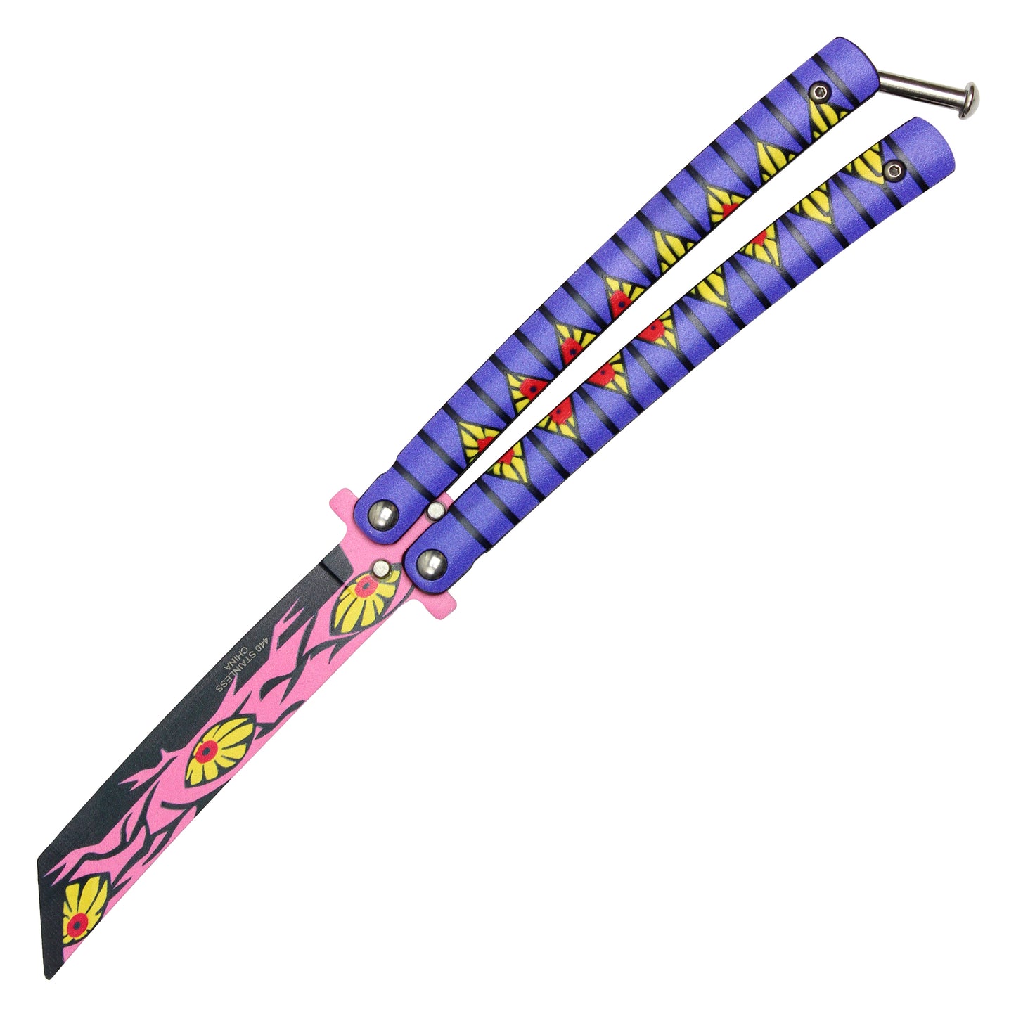 Demon Slayer - 8.75" Kokushibo's Flesh Katana | Balisong Butterfly Trainer Knife