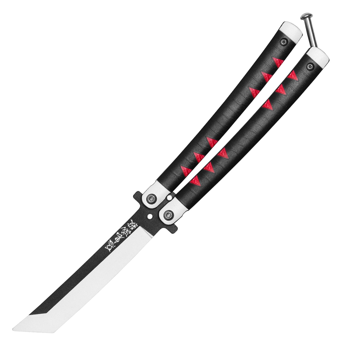 Demon Slayer - 8.75" Tanjiro Kamado's Nichirin Katana | Balisong Butterfly Trainer Knife