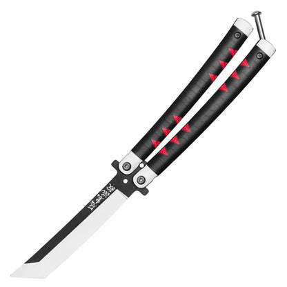 Demon Slayer - 8.75" Tanjiro Kamado's Nichirin Katana | Balisong Butterfly Trainer Knife