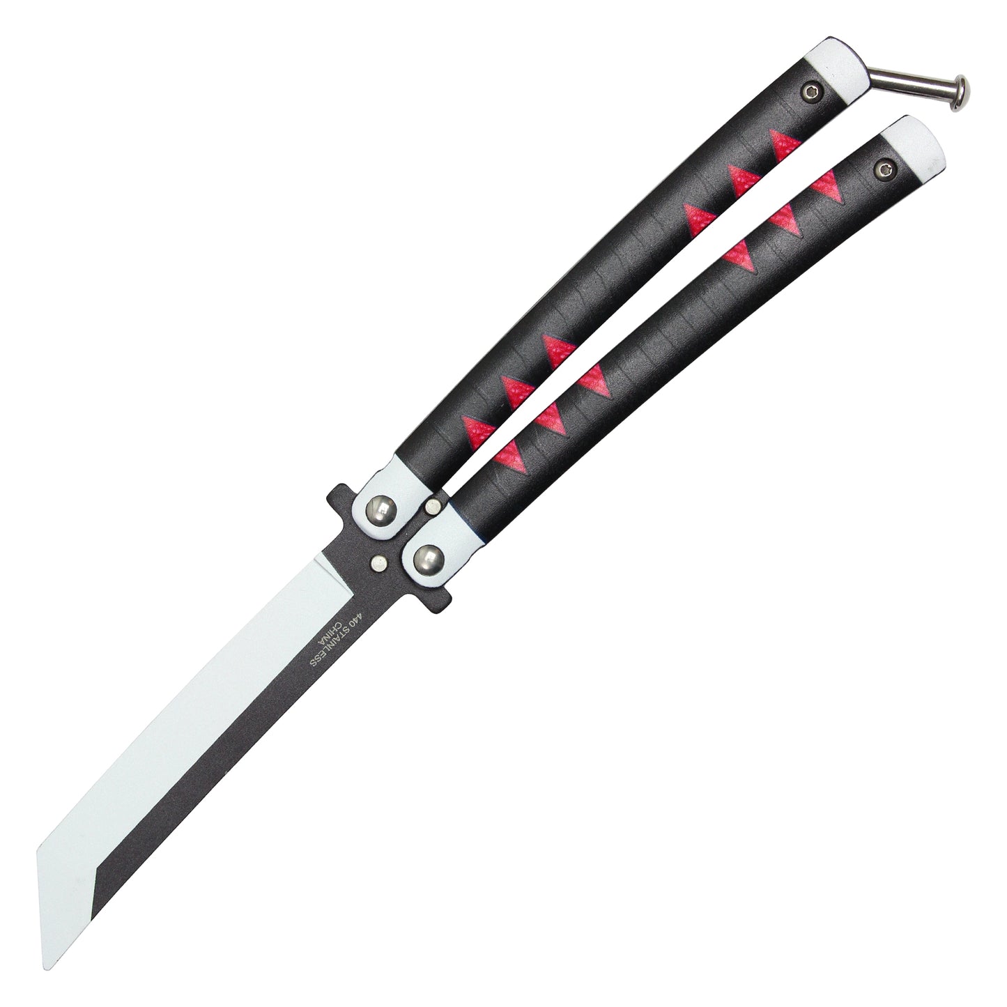 Demon Slayer - 8.75" Tanjiro Kamado's Nichirin Katana | Balisong Butterfly Trainer Knife