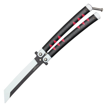 Demon Slayer - 8.75" Tanjiro Kamado's Nichirin Katana | Balisong Butterfly Trainer Knife