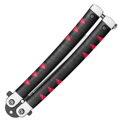 Demon Slayer - 8.75" Tanjiro Kamado's Nichirin Katana | Balisong Butterfly Trainer Knife