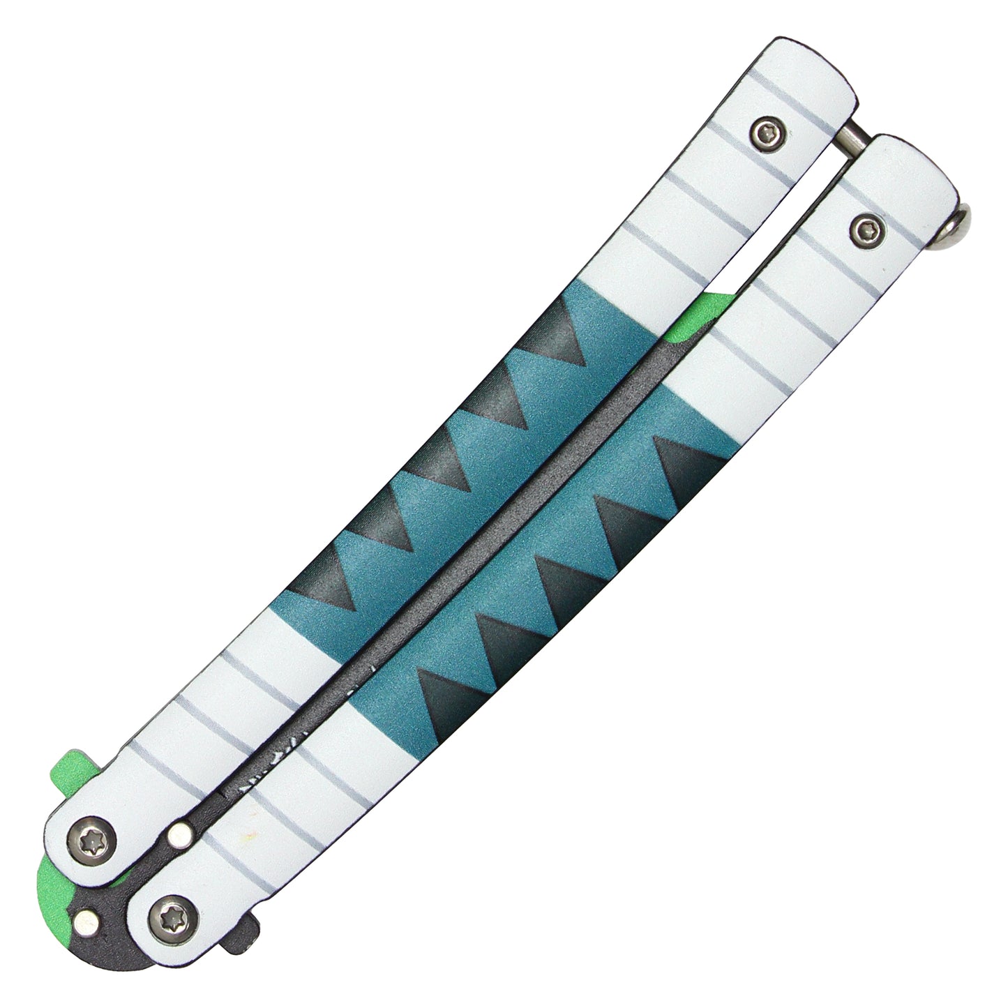 Demon Slayer - 8.75" Sanemi Shinazugawa's Nichirin Katana | Balisong Butterfly Trainer Knife