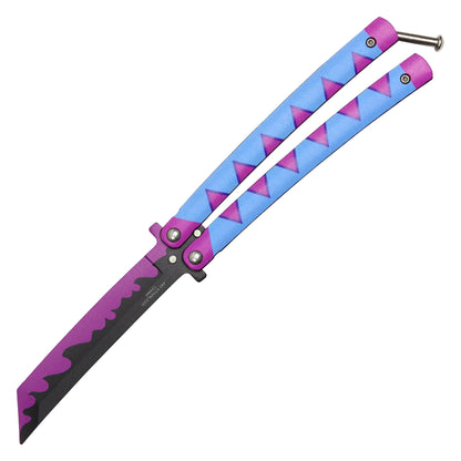 Demon Slayer - 8.75" Mitsuri Kanroji's Nichirin Katana | Balisong Butterfly Trainer Knife
