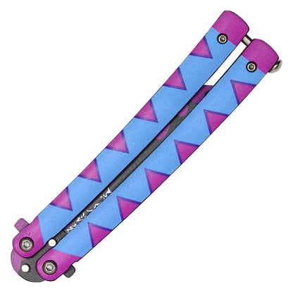 Demon Slayer - 8.75" Mitsuri Kanroji's Nichirin Katana | Balisong Butterfly Trainer Knife