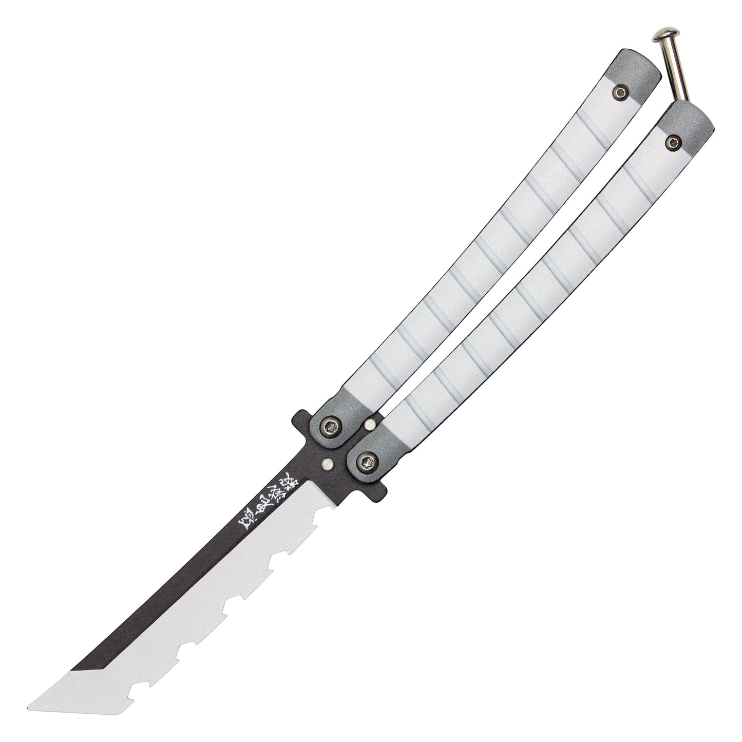 Demon Slayer - 8.75" Inosuke Hashibira's Nichirin Katana | Balisong Butterfly Trainer Knife