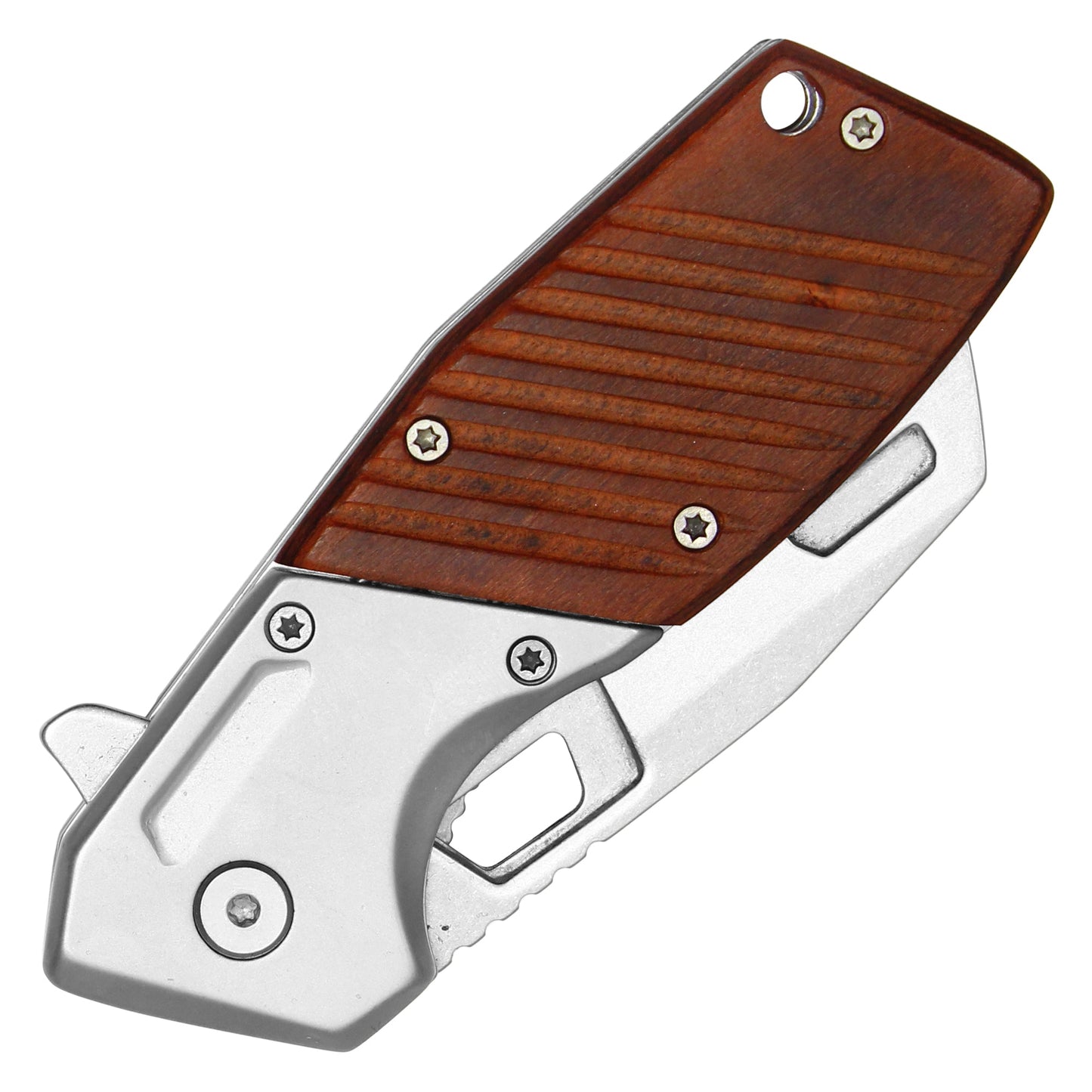 Buckshot - 6.5" Wood 2-Tone Pocket Knife