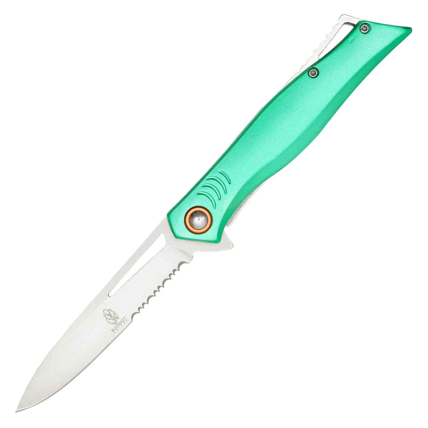 Buckshot - 8" Green Gills | Spring Assisted Pocket Knife