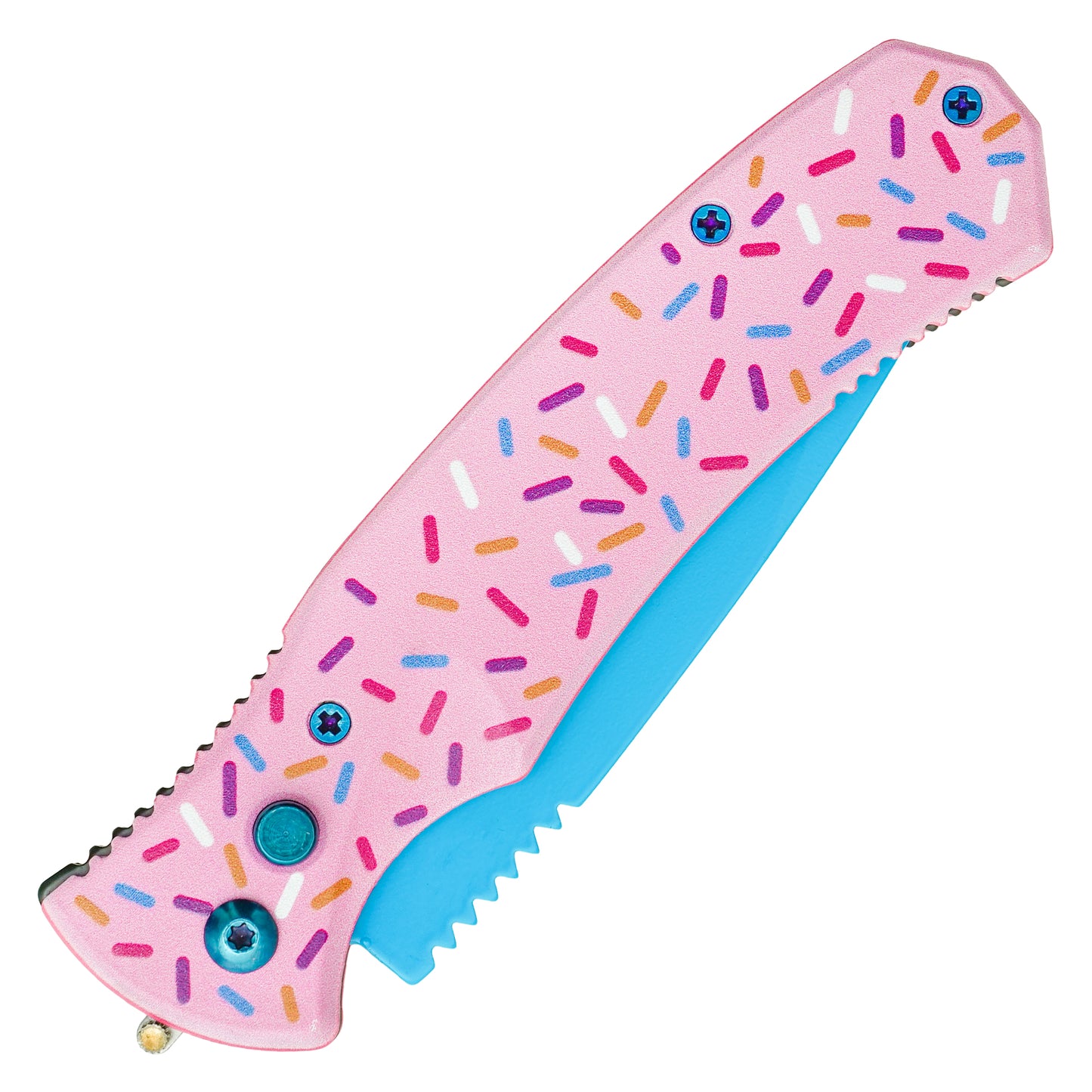 Sweet Treats - 8" Pink Sprinkles | Push Button Pocket Knife