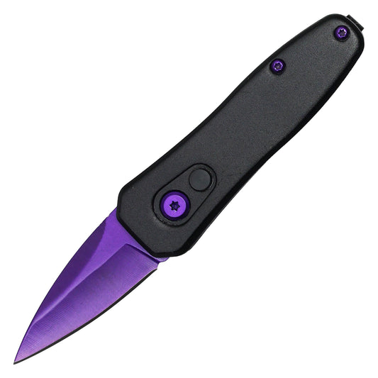 Atomic Knives - 5.25" Micro Purple | Push Button Pocket Knife