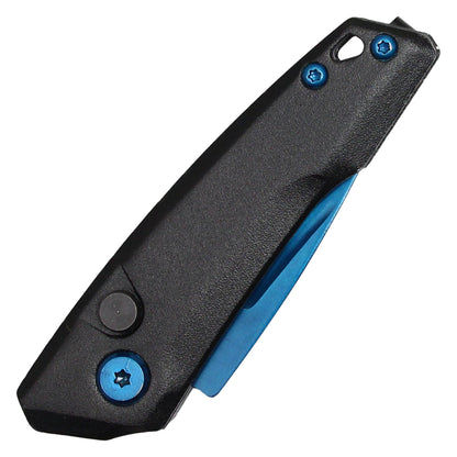 Atomic Knives - 5" Micro Blue Drop Point | Push Button Pocket Knife