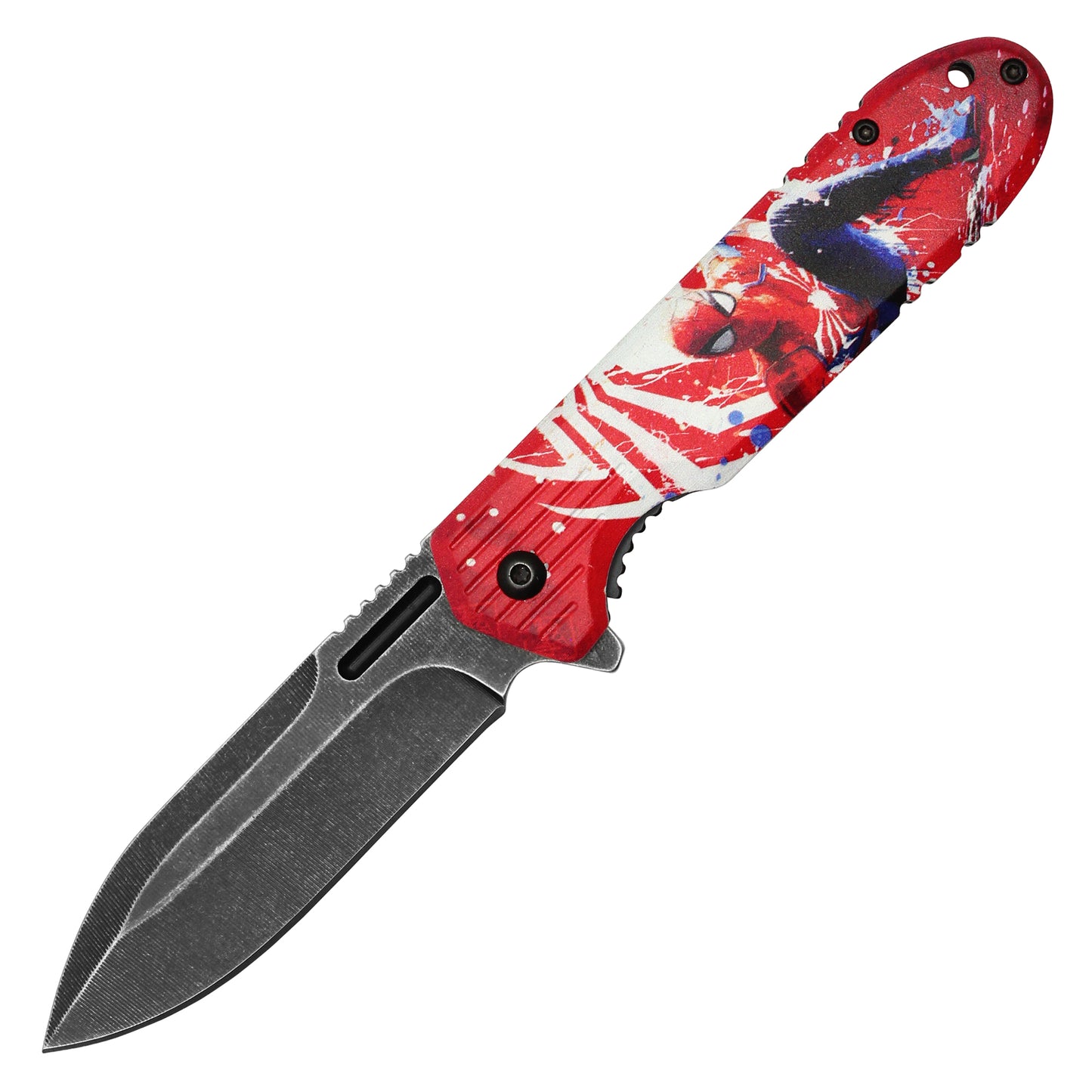 8" The Amazing Spider-Man - Stonewashed | Spring Assisted Pocket Knife