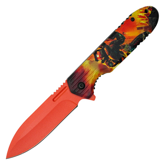 Halo - 8" Orange Master Chief | Spring Assisted Pocket Knife