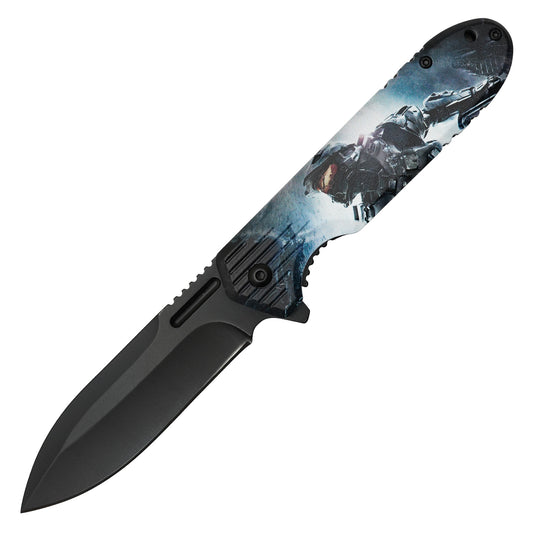 Halo - 8" Black Master Chief | Spring Assisted Pocket Knife