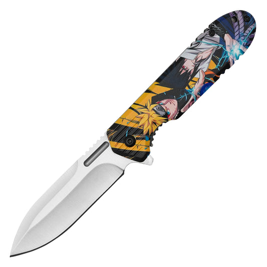 Naruto - 8" Naruto & Sasuke | Spring Assisted Pocket Knife