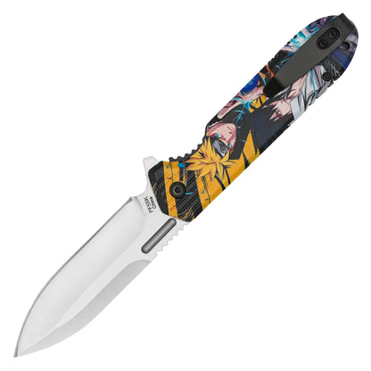 Naruto - 8" Naruto & Sasuke | Spring Assisted Pocket Knife