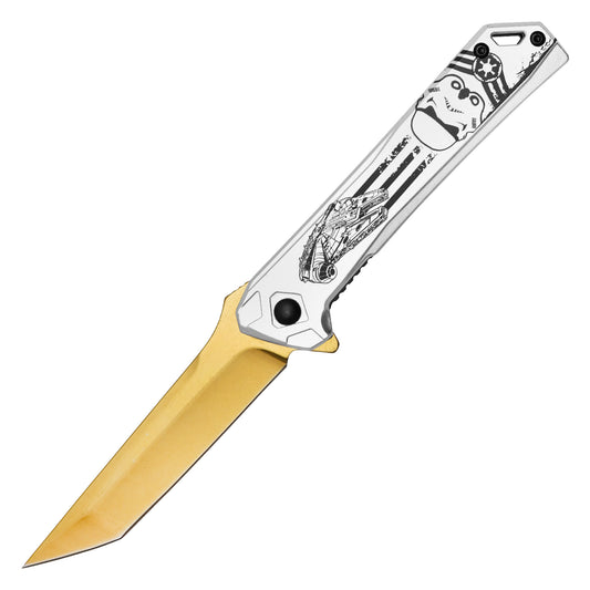 Star Wars - 8” Stormtrooper Chrome | Spring Assisted Pocket Knife