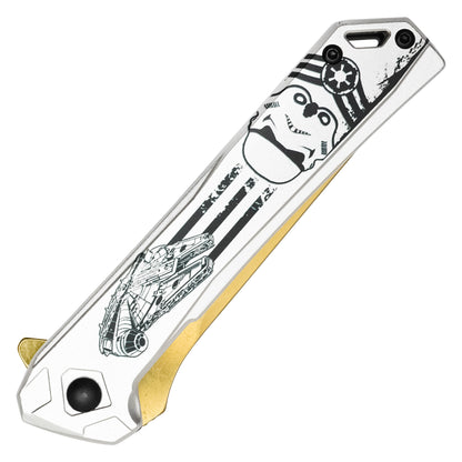 Star Wars - 8” Stormtrooper Chrome | Spring Assisted Pocket Knife