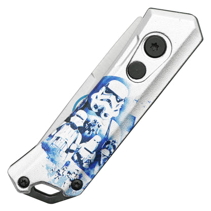 Atomic Knives - 5.25" Star Wars - Storm Trooper | Push Button Pocket Knife