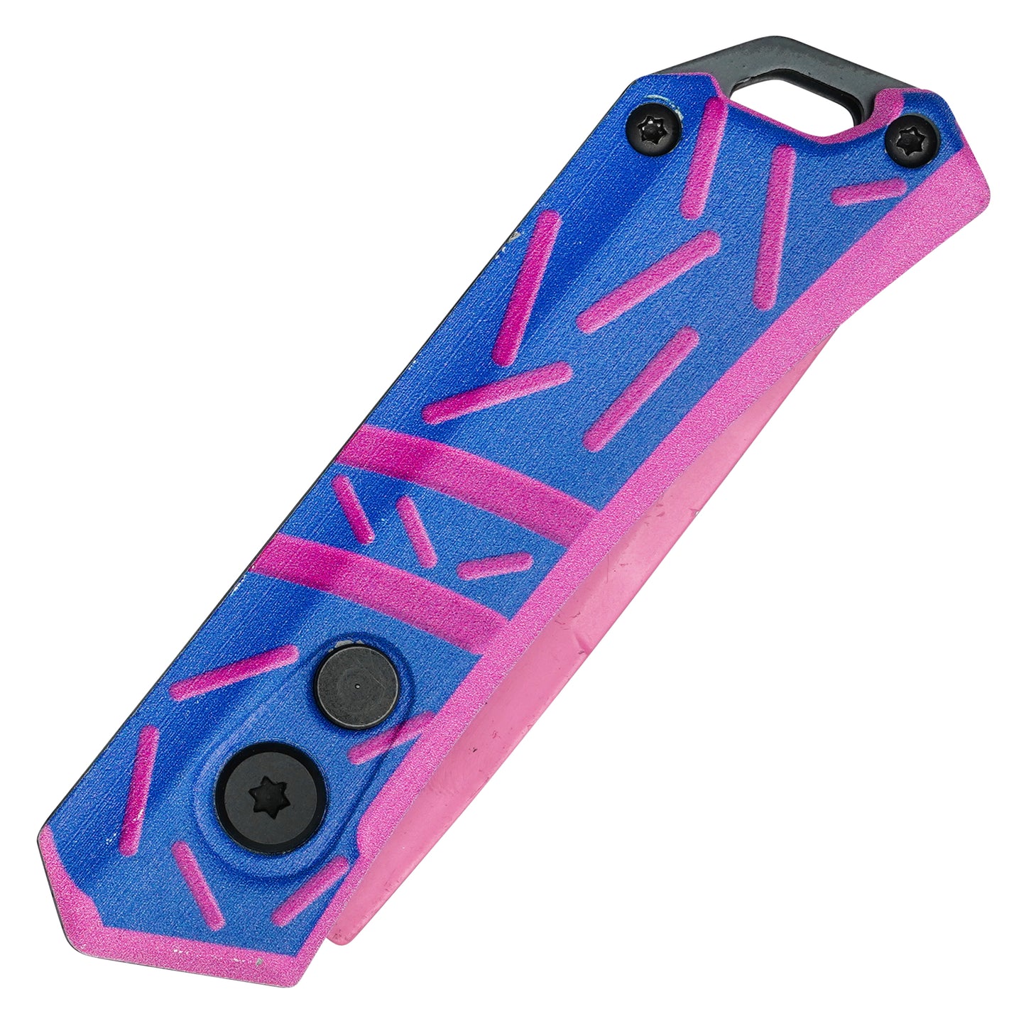 Atomic Knives / Sweet Treats - 5" Pink & Blue Sprinkles Drop Point | Push Button Pocket Knife