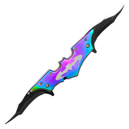 11" Rainbow Dual Blade Batarang Knife