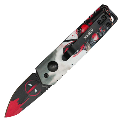 Atomic Knives - 5" Deadpool | Push Button Pocket Knife