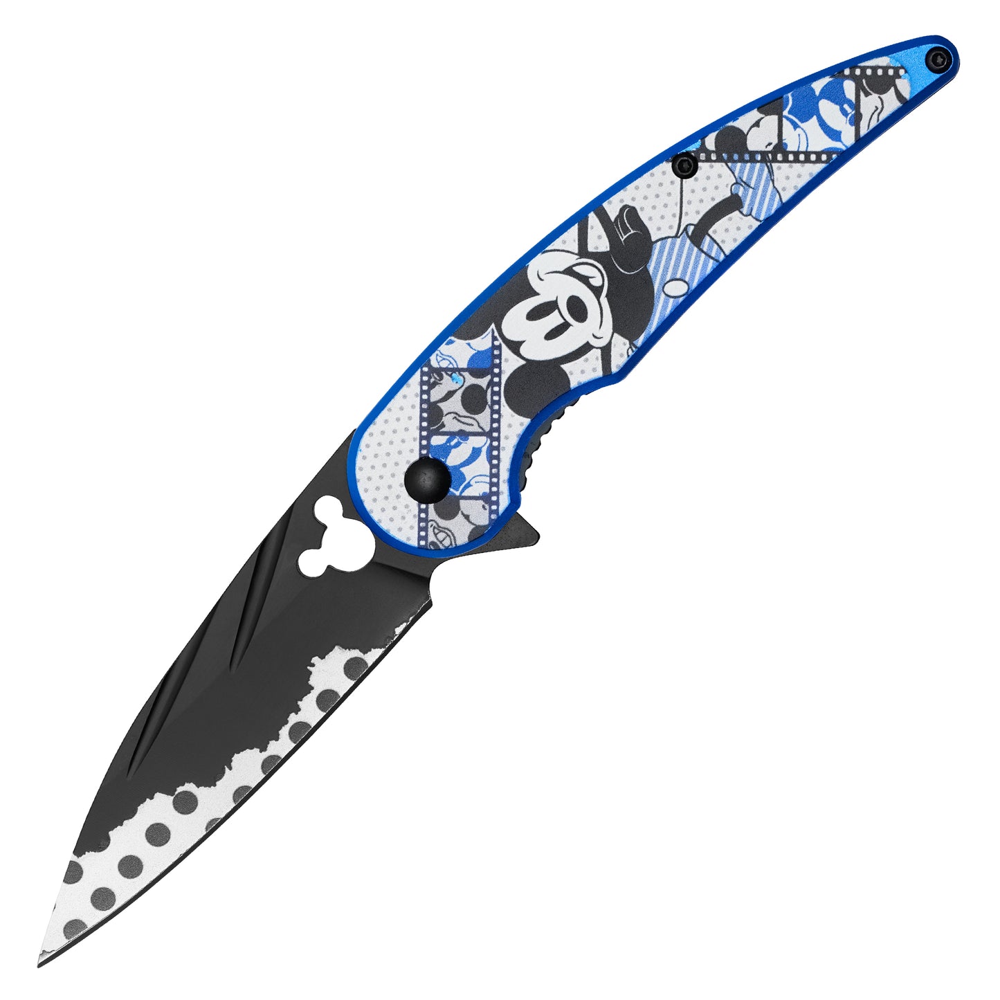 Mickey Mouse - 7.75" Blue Mickey | Spring Assisted Pocket Knif