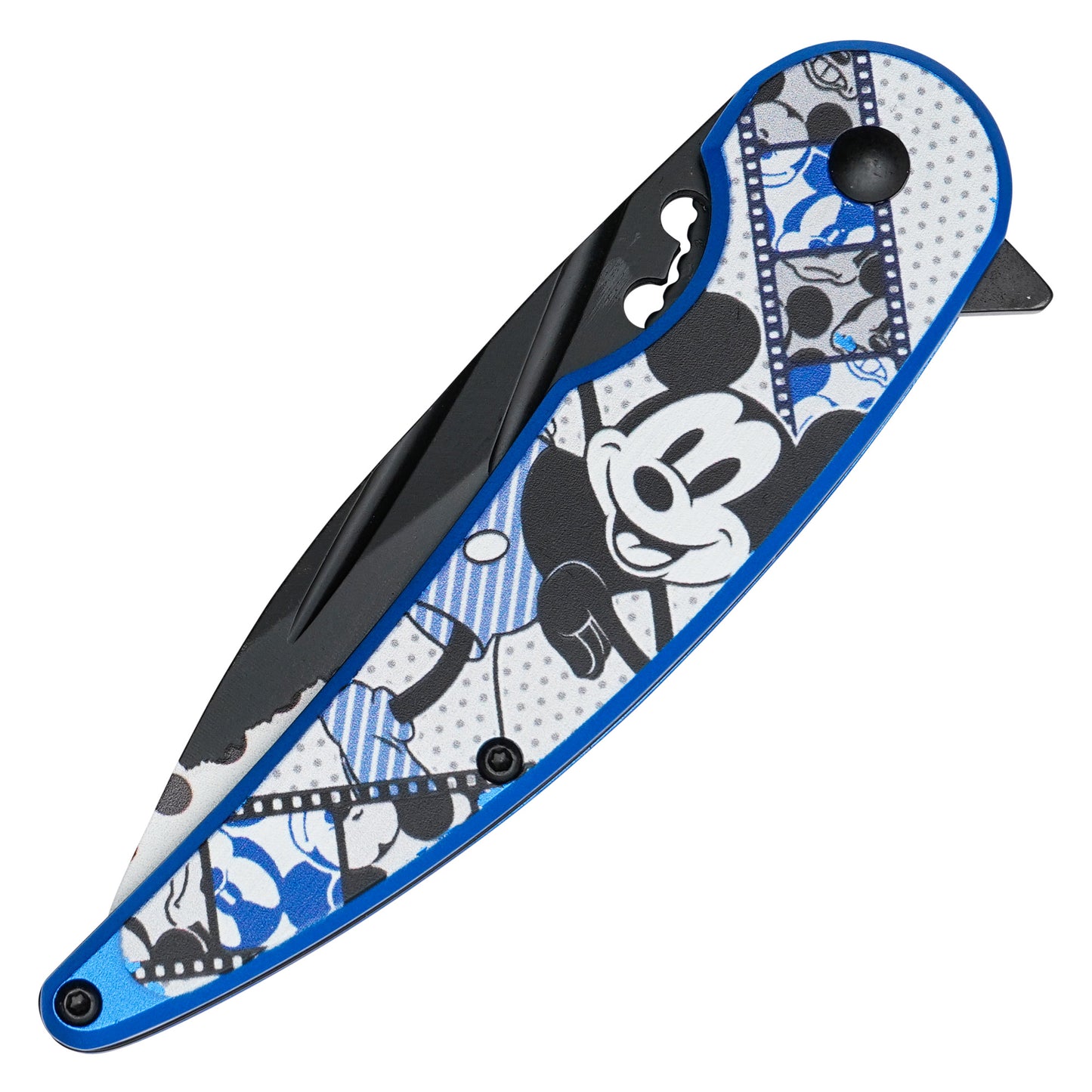 Mickey Mouse - 7.75" Blue Mickey | Spring Assisted Pocket Knif