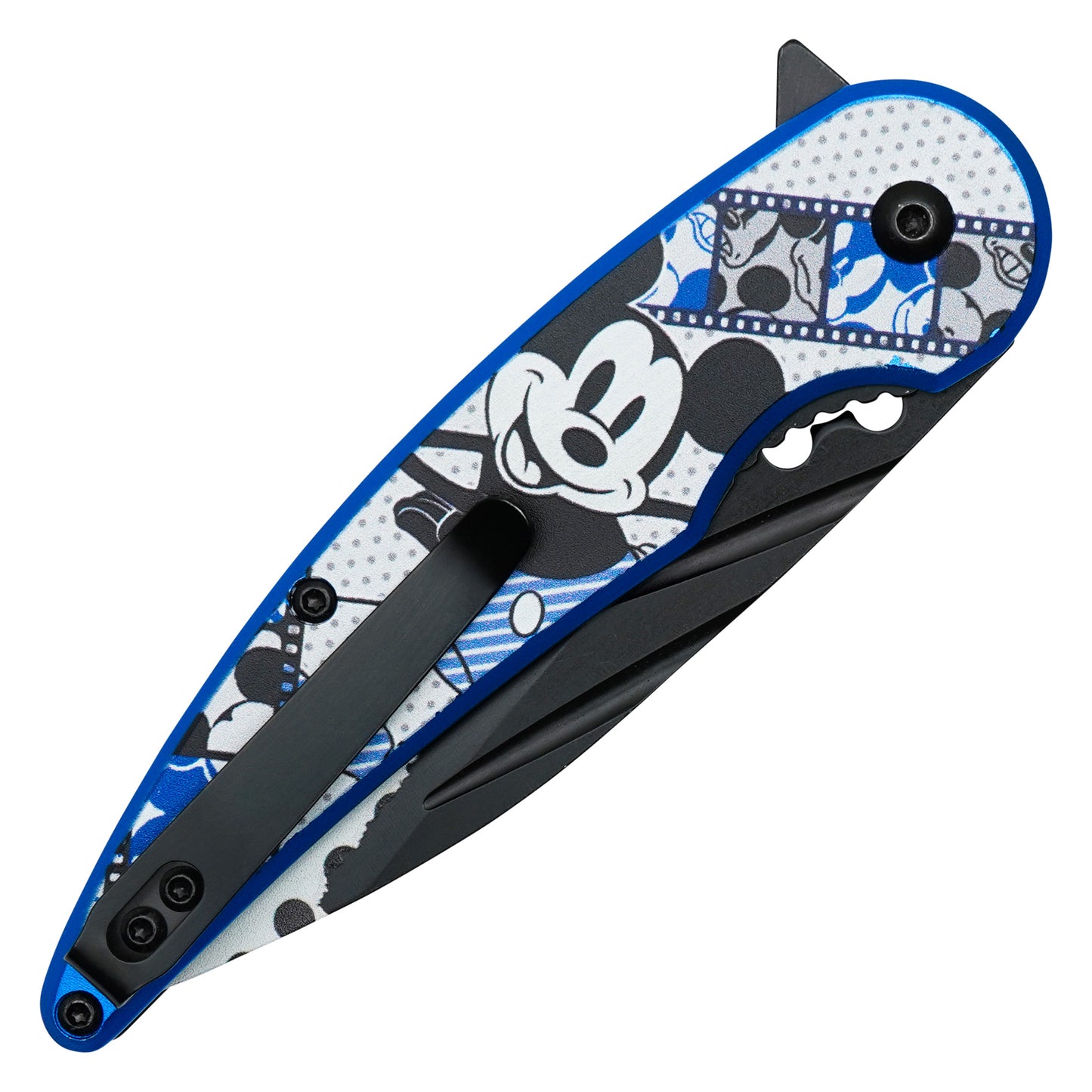 Mickey Mouse - 7.75" Blue Mickey | Spring Assisted Pocket Knif