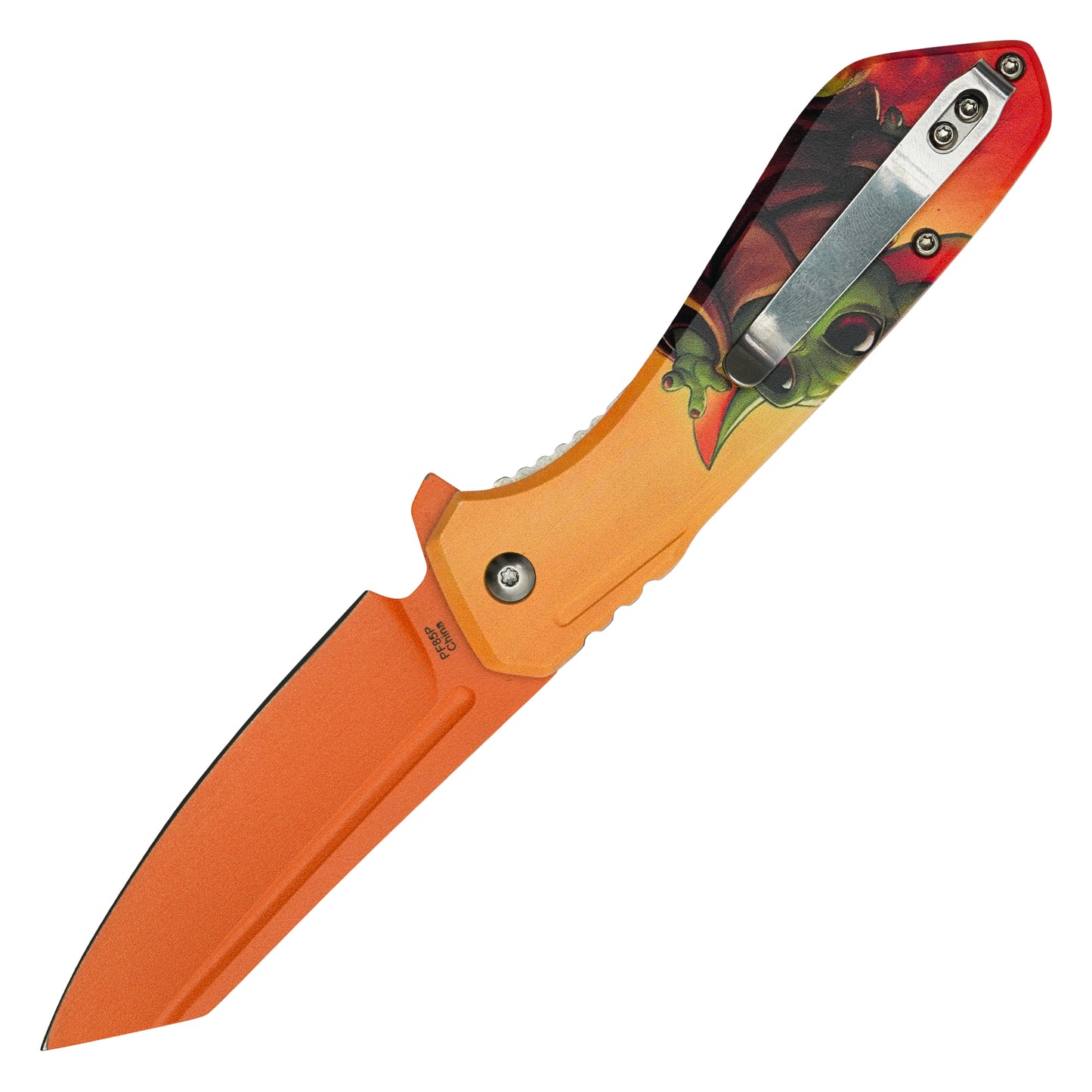 Star Wars - 7.75” Grogu (Orange) | Spring Assisted Pocket Knife
