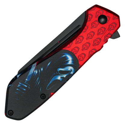 Scream - 7.75” Red Ghostface | Spring Assisted Pocket Knife