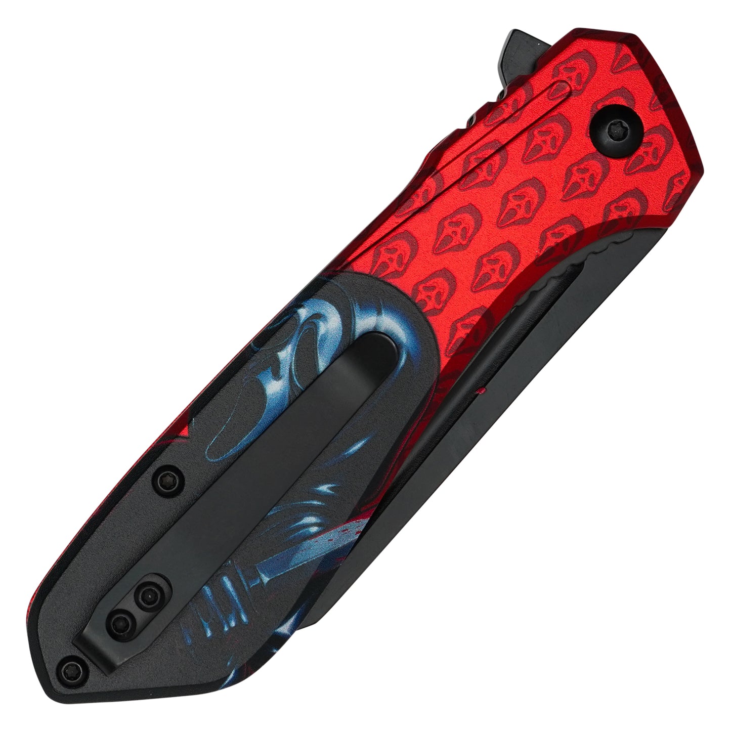 Scream - 7.75” Red Ghostface | Spring Assisted Pocket Knife