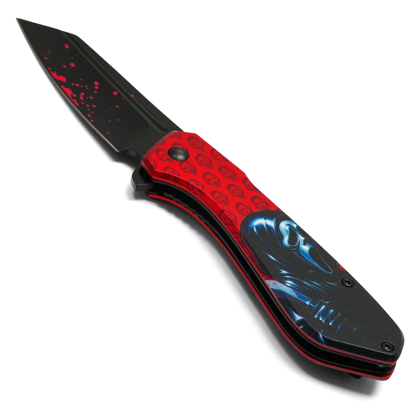 Scream - 7.75” Red Ghostface | Spring Assisted Pocket Knife