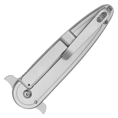 7.75” Silver Bitcoin | Spring Assisted Pocket Knife