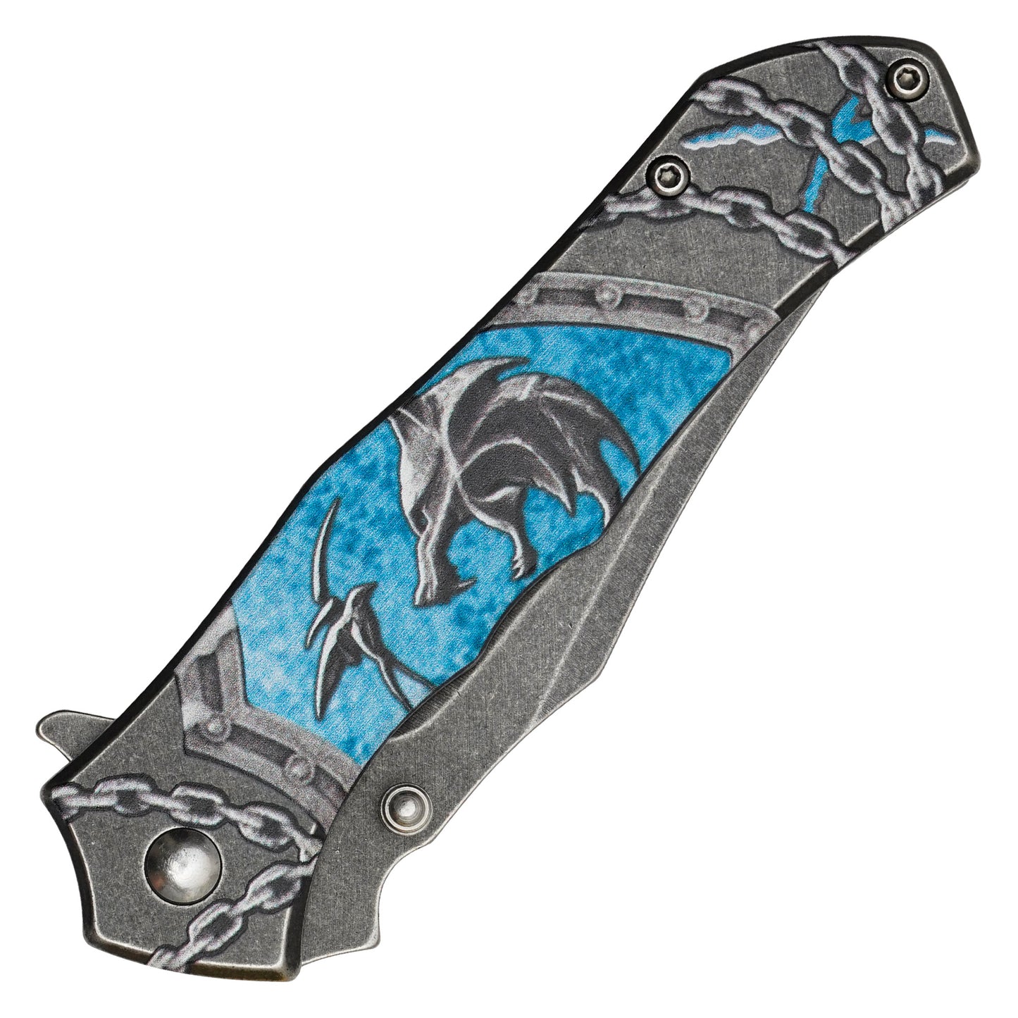 The Witcher 3 - 8” Stonewashed Wolf | Spring Assisted Pocket Knife