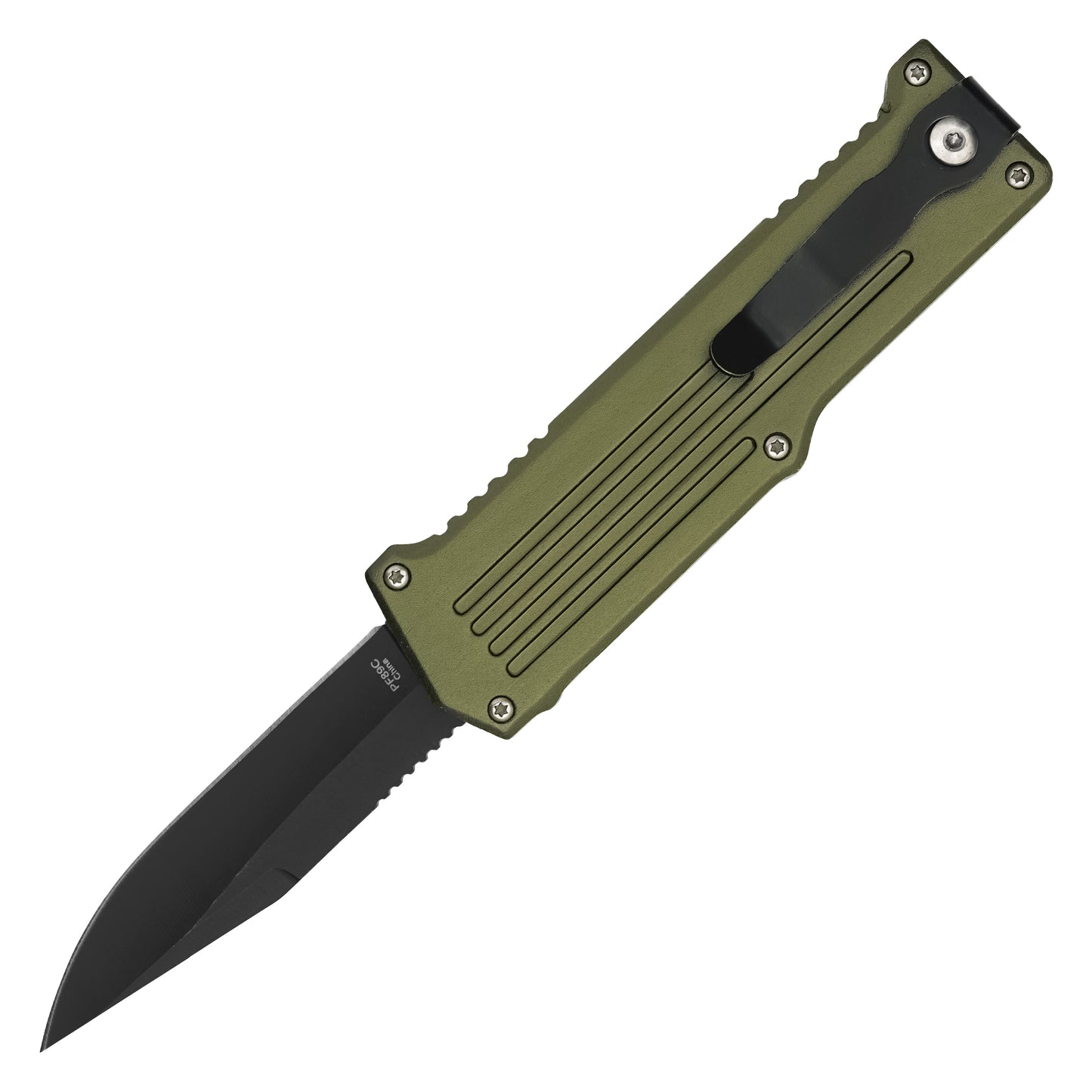 7.5" 2-Tone Black & Green | Gravity Pocket Knife