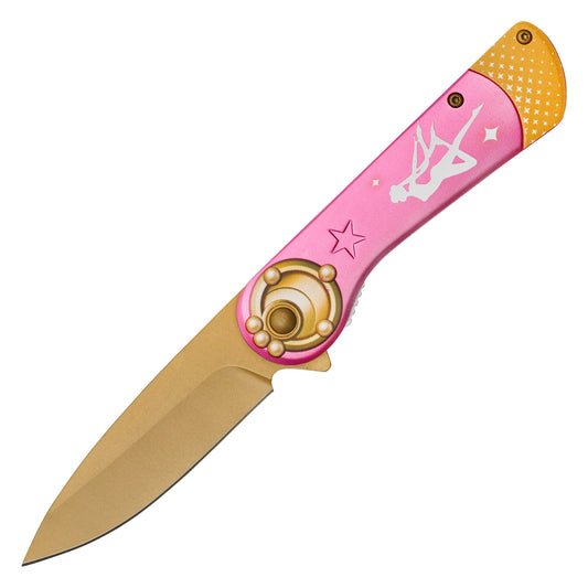 Sailor Moon - 8” Pink & Gold | Spring Assisted Pocket Knife