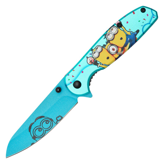 Minions - 7.25” Blue Minion Print | Spring Assisted Pocket Knife