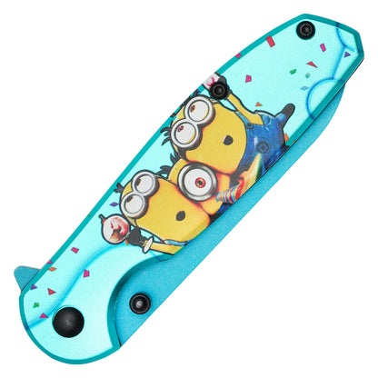 Minions - 7.25” Blue Minion Print | Spring Assisted Pocket Knife