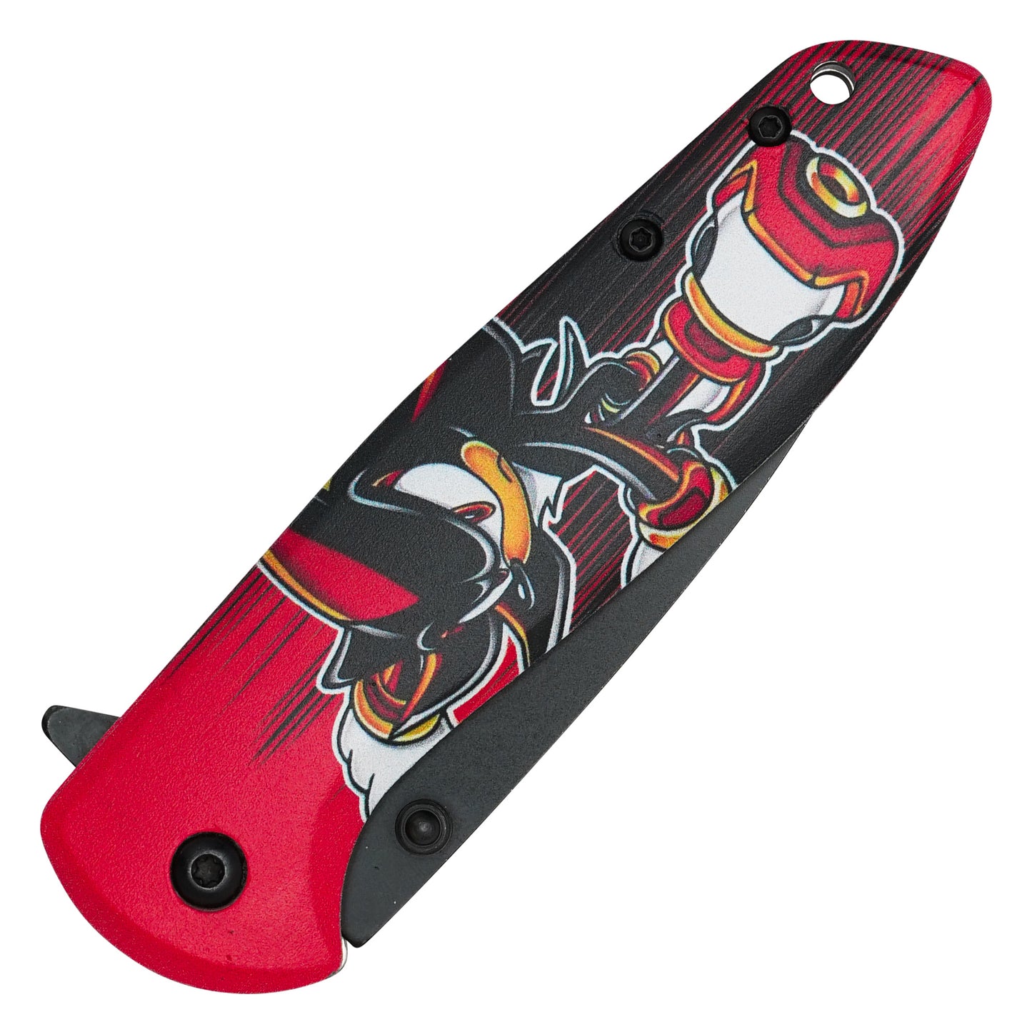 Sonic The Hedgehog - 7.75" “Shadow” Black & Red | Spring Assisted Pocket Knife