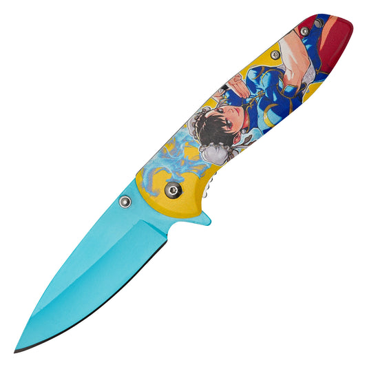 Street Fighter - 7.75" Chun-Li | Spring Assisted Pocket Knife