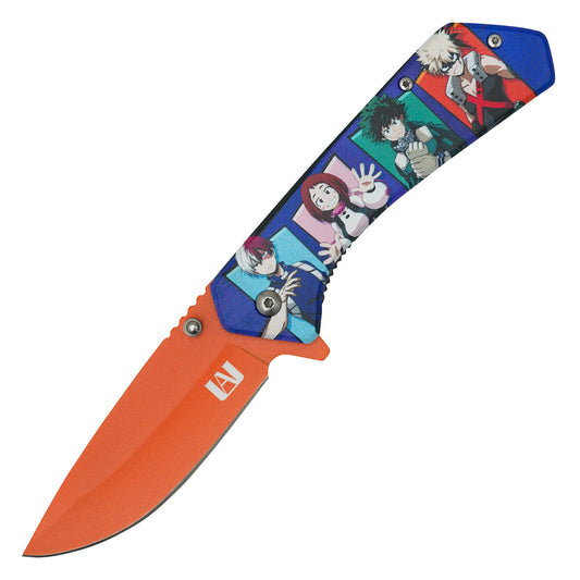 My Hero Academia - 7.75" Orange & Blue Class 1A | Spring Assisted Pocket Knife