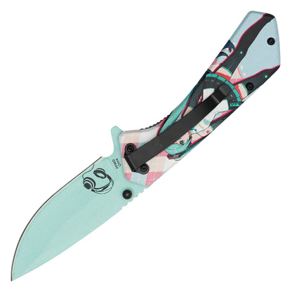 Hatsune Miku – 7.75" Miku | Spring Assisted Pocket Knife