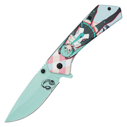Hatsune Miku – 7.75" Miku | Spring Assisted Pocket Knife