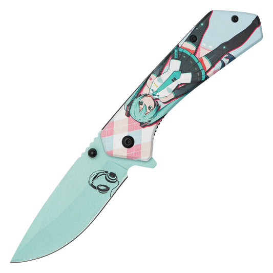 Hatsune Miku – 7.75" Miku | Spring Assisted Pocket Knife
