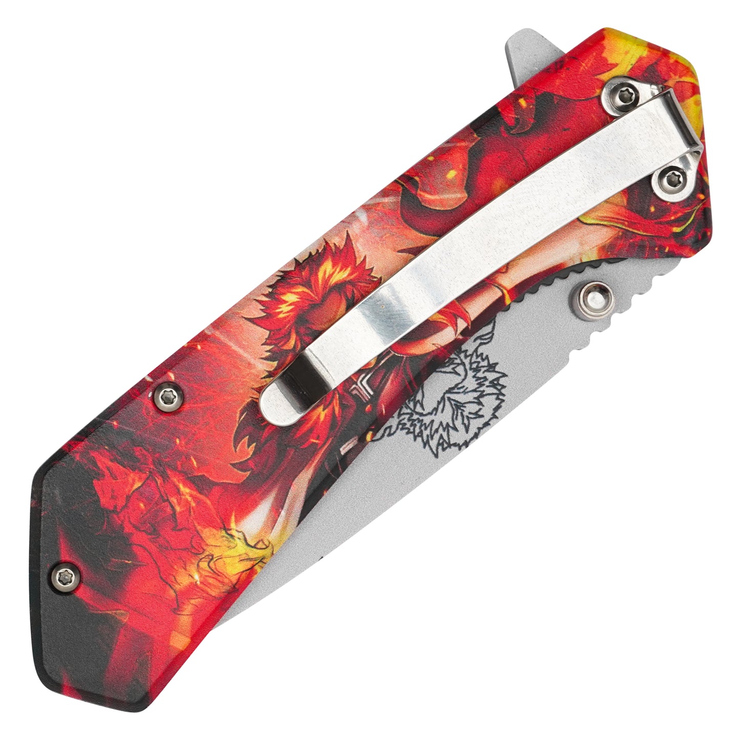 Demon Slayer: Kimetsu no Yaiba – 7.75" Rengoku | Spring Assisted Pocket Knife