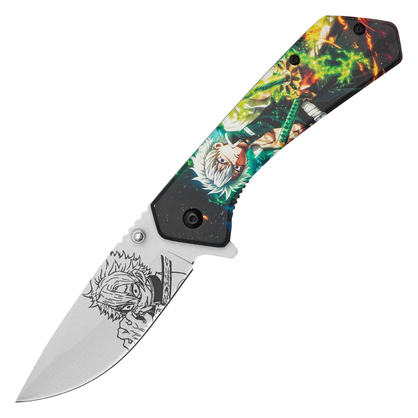 Demon Slayer: Kimetsu no Yaiba – 7.75" Sanemi | Spring Assisted Pocket Knife