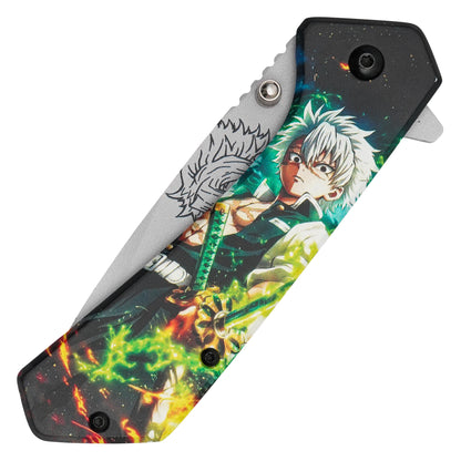Demon Slayer: Kimetsu no Yaiba – 7.75" Sanemi | Spring Assisted Pocket Knife