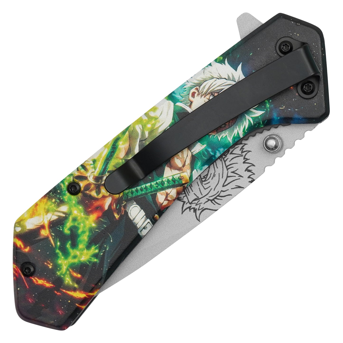 Demon Slayer: Kimetsu no Yaiba – 7.75" Sanemi | Spring Assisted Pocket Knife